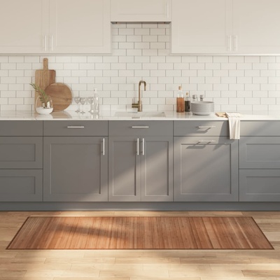 vidaXL Килим, правоъгълен, натурален, 70x200 см, бамбук (376871)