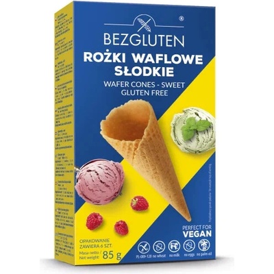 Bezgluten Kornúty na zmrzlinu sladké 85 g