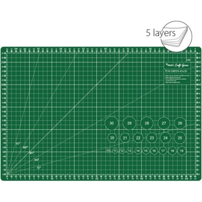 Řezací podložka TEXI GREEN 45 x 30 cm 5vrstvá zesílená – Zboží Dáma
