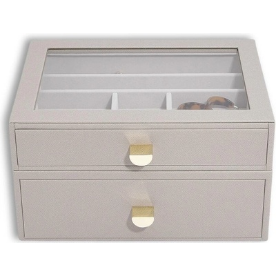 Stackers šperkovnice se šuplíky 2v1 Pebble Taupe Drawers šedobéžová 76057