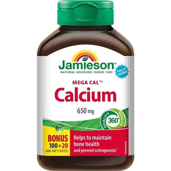 Jamieson Mega Cal Калций, 650 mg, 100 + 20 таблетки, Jamieson