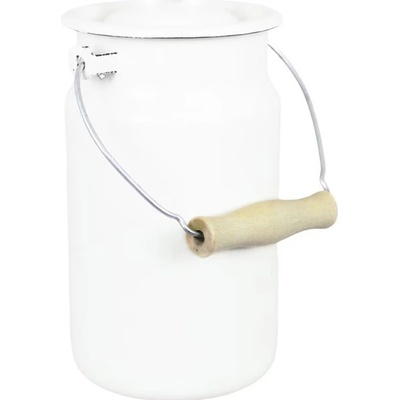 Strömshaga Bílá smaltovaná konvice na mléko Emil´s Enamel Offwhite 2L