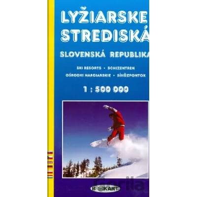 Lyžiarske strediská SR - mapa 1:500 000