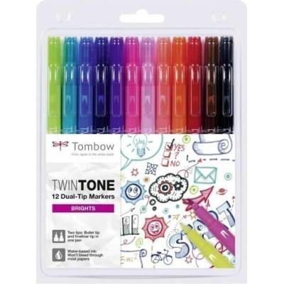 Tombow Sada oboustranných fixů TwinTone - Brights