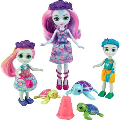 Mattel Enchantimals mořské království rodinka s doplňky želvy