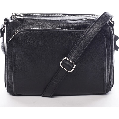 Stylová dámská kožená crossbody Robert černá