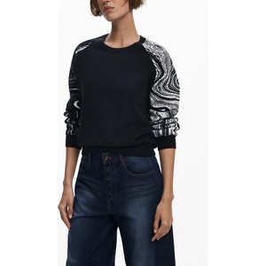 Desigual Дамски пуловер desigual, Размер l, Цвят Черен (25wwjf28_ne2000)