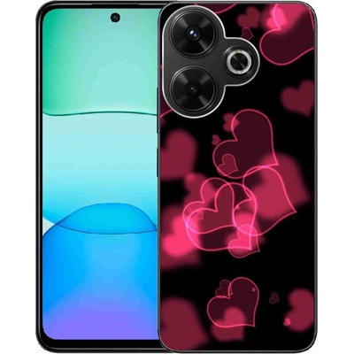 mmCase Xiaomi Redmi 13 4G/Poco M6 4G červená srdíčka