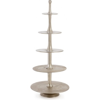 Bizzotto МАЛЕТ СРЕБЪРНА ДЕКОРАТИВНА СТОЙКА ЗА ТОРТИ h152 (0184871)