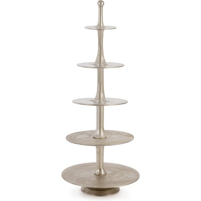 Bizzotto МАЛЕТ СРЕБЪРНА ДЕКОРАТИВНА СТОЙКА ЗА ТОРТИ h152 (0184871)