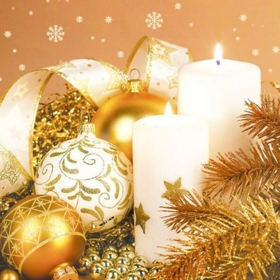 DAISY SDGW 011901 Xmas Arrangement In Gold servítky 3V vianočné 20ks 33x33cm