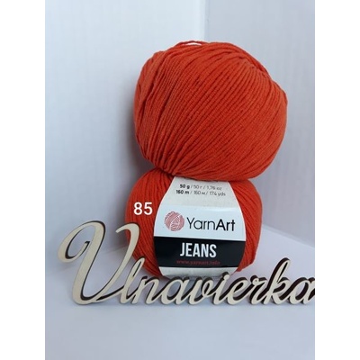 YarnArt Jeans 85 oranžová sýta