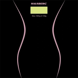 Hausberg HB-6003NG стъклена везна за баня черна (HB-6003NG)
