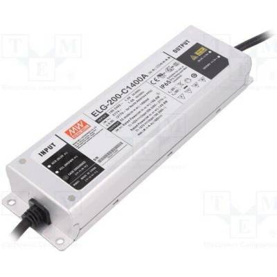 MEAN WELL ELG-200-C1400A Napájecí zdroj: spínaný; LED; 200W; 71÷142VDC; 700÷1400mA; IP65