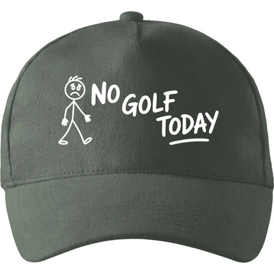 No Golf Today so zahnutým šiltom a mosaznou sponou Tm. bridlica šedozelená