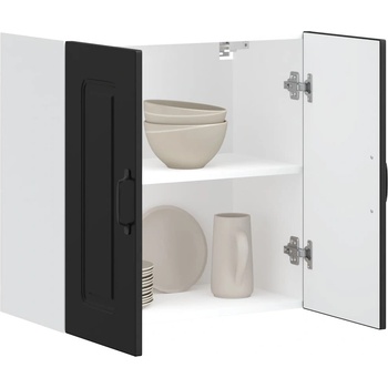 vidaXL Кухненски стенен шкаф, Kalmar, черен, инженерно дърво (853578)