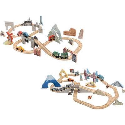 lupilu Dřevěná železnice Cesta po Evropě Cesta kolem světa – Zbozi.Blesk.cz