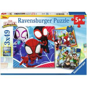 Ravensburger Детски пъзел Ravensburger 3 x 49 части - Спайди и неговите невероятни приятели (5730) - ozone