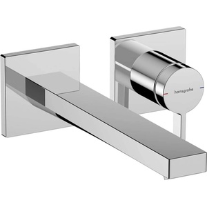 Hansgrohe Tecturis E - Смесител за мивка за вграждане, с изпразнител, за двуотворен монтаж, EcoSmart, хром 73051000 (73051000)
