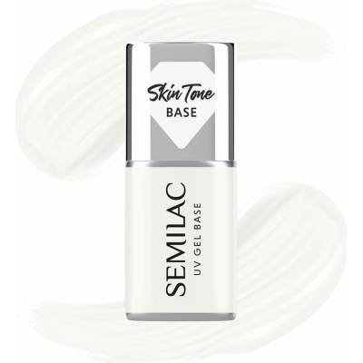 Semilac Krycí báze pod hybridní laky na nehty, poloprůhledná, kokosový krém, 7 ml