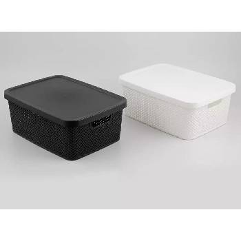 Image 1 of ПАНЕР ЗА СЪХРАНЕНИЕ С КАПАК 027100160 28x38x15см РАТАН ЧЕРЕН (027100160)