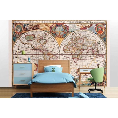 Dimex MA-5-1500 Samolepicí vliesová fototapeta na zeď Starožitná mapa 1630 rozměry 375 x 250 cm