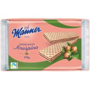 Manner Лешникови вафли Manner Knuspino Haselnuss 110гр