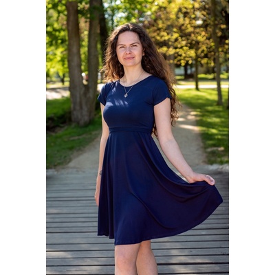 Jsem máma bambusové kojicí šaty námořnicky modré – Zboží Dáma