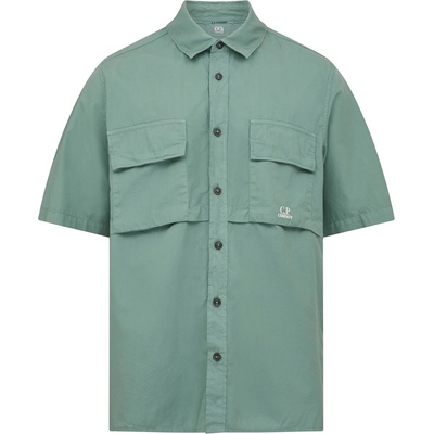 CP COMPANY Риза с къс ръкав CP COMPANY Ripstop Short Sleeve Shirt - Green Bay 626