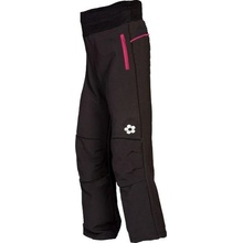 Kukadloo softshellové kalhoty černé s růžovými kapsami na zip