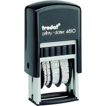 TRODAT Дата на печата trodat 4810 ung, изобразена в черен корпус с черна възглавница (4810)