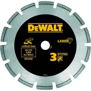 DEWALT - Диамантен режещ диск за твърди материали 230х22, 23 мм DT3763 (DT3763)