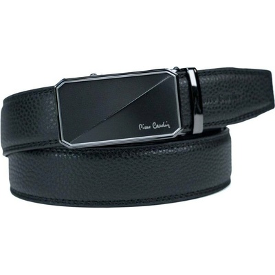 Pierre Cardin VALMIO Kožený opasek 658 HY09 černý Černá 658HY09-BLACK