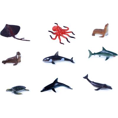 Rappa - Комплект фигурки Морски животни - 9 броя, 5-8 см
