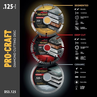 Sada diamantových kotoučů Procraft DS3.125 (DS125/DR125/DC125) / DS3.125