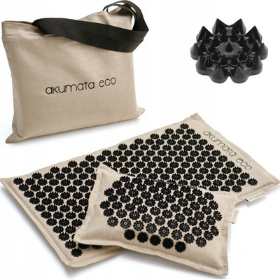 AKUMATA Akupresurní podložka ECO krémově-černá 72 x 40 cm