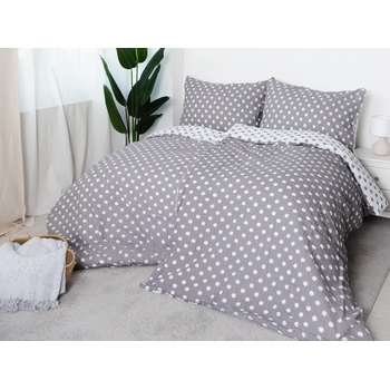 Xpose krep obliečky MIRIAM DUO sivé/biele 140x200 70x90