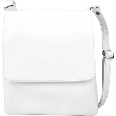 Malá kožená crossbody kabelka no. 74 bílá