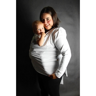 Oriclo nosicí a těhotenský zavinovací kabátek šedý