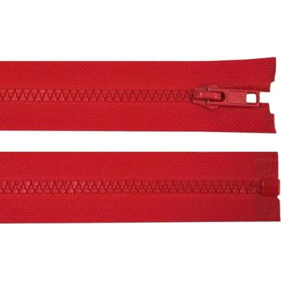 Kostěný zip šíře 5 mm délka 80 cm bundový 148 červená