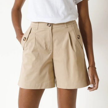 Široké krátké šortky písková