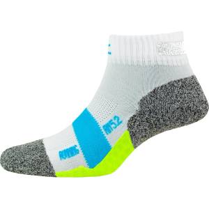 P. A. C P. A. C. Дамски чорапи за бягане P. A. C. Women's RN 5.2 Running Reflective Pro Short Running socks - White / Cyan - размер 35-37 (EU) (207-1374-0111)