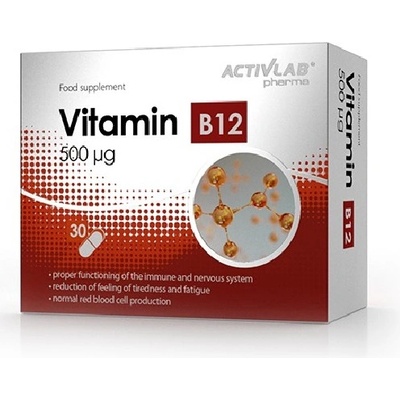 ACTIVLAB Vitamin B12 500ug, 30 Capsules