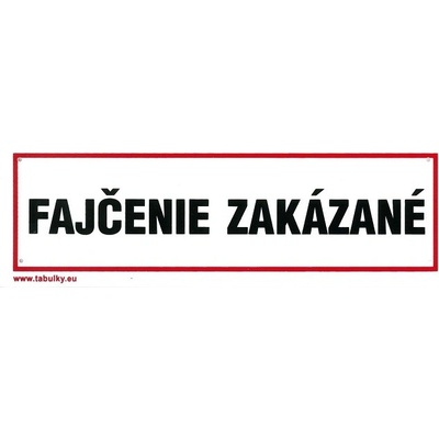 MAGG SK - Fajčenie zakázané 210x70mm - plastová tabulka