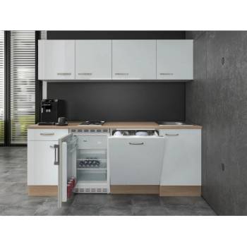 Flex Well Kuchyňa Valero 210 cm/typ 4 chladnička/varná doska/umývačka