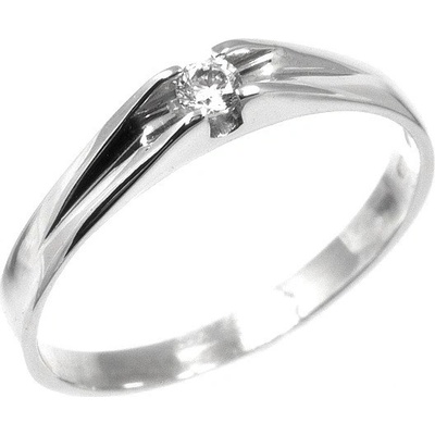 Šperky-NM Zlatý prsten s diamantem 436