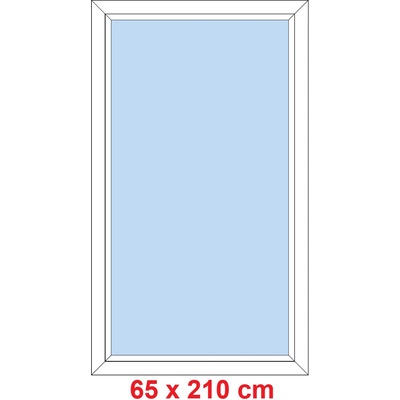 Soft Plastové okno 65x210 cm, FIX neotevíravé, Bílá levé