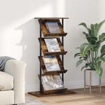 vidaXL Етажерка за списания Димян дъб 68 x 40 x 123.5 см (899545)