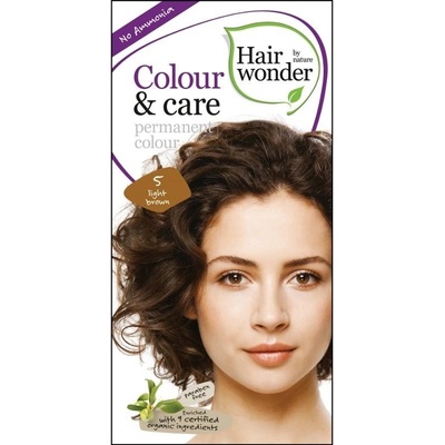 Hairwonder Colour & Care Bio prírodná dlhotrvajúca farba na vlasy 5 Light Brown - svetlo hnedá