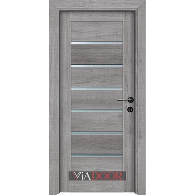 ViaDoor Интериорна врата VP-01s Сив дъб остъклена (цена без монтаж)